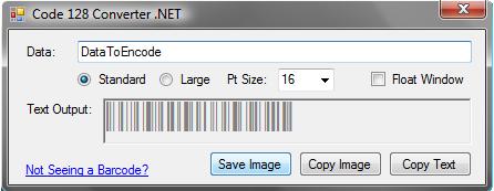 Code 128 Desktop Barcode Converter .NET